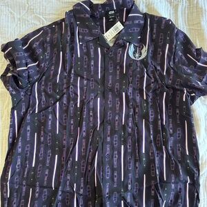 Star Wars Men's Purple Button Down Shirt